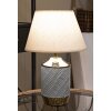 Lampada da tavolo Mauro Ferretti Città del Capo E27 Ø 30x47 cm blu chiaro dorato