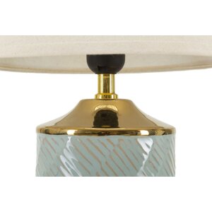 Lumino da tavolo Mauro Ferretti Capetown E27 ∅ 25x40 cm blu chiaro oro