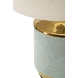 Lumino da tavolo Mauro Ferretti Capetown E27 ∅ 25x40 cm blu chiaro oro