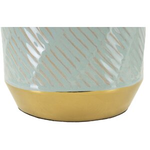 Lumino da tavolo Mauro Ferretti Capetown E27 ∅ 25x40 cm blu chiaro oro