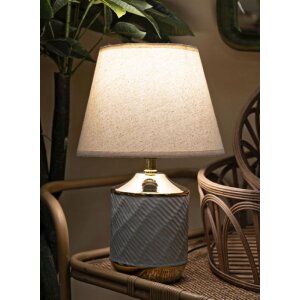 Lumino da tavolo Mauro Ferretti Capetown E27 ∅ 25x40 cm blu chiaro oro