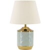 Lumino da tavolo Mauro Ferretti Capetown E27 ∅ 25x40 cm blu chiaro oro