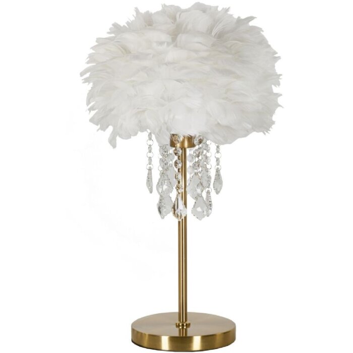 Mauro Ferretti Diamon lampada da tavolo E27 Ø 30x55 cm oro bianco