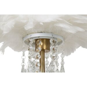 Mauro Ferretti Diamon lampada da tavolo E27 Ø 30x55 cm oro bianco