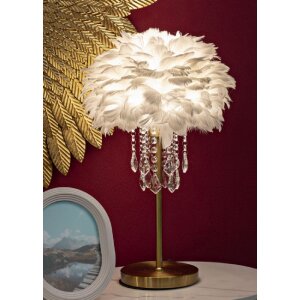 Mauro Ferretti Diamon lampada da tavolo E27 Ø 30x55 cm oro bianco