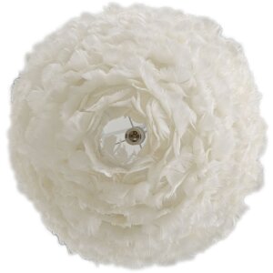 Lampada da soffitto Mauro Ferretti Feder E27 Ø 60x30 cm bianca