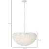 Lampada da soffitto Mauro Ferretti Feder E27 Ø 60x30 cm bianca