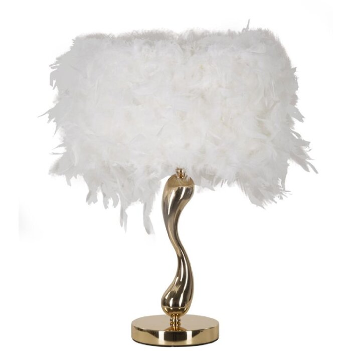Lampada da tavolo Mauro Ferretti Cart E27 Ø 25x47 cm bianco oro