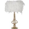 Lumino da tavolo Mauro Ferretti Tarty E27 ∅ 25x54 cm bianco oro