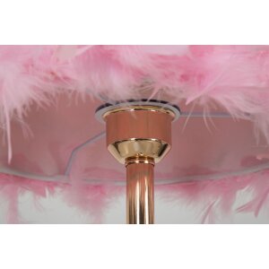 Lumino da tavolo Mauro Ferretti Tarty E27 Ø 25x54 cm rosa oro