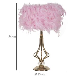 Lumino da tavolo Mauro Ferretti Tarty E27 Ø 25x54 cm rosa oro