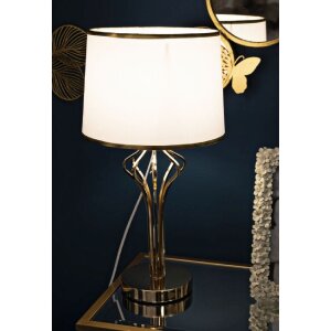 Lampe da tavolo Slimmy Mauro Ferretti E27 diametro 28x53 cm bianco oro
