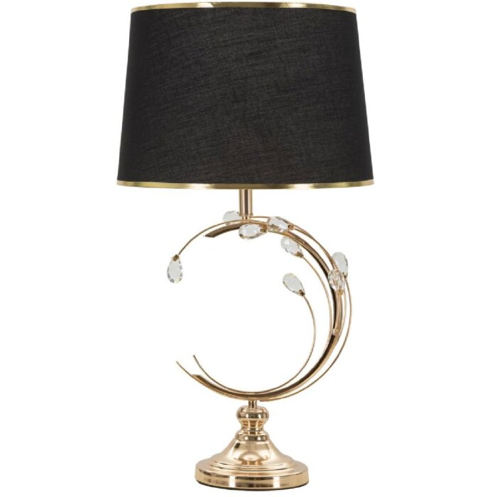 Lampe da tavolo Mauro Ferretti Bruxelles E27 Ø 36x65 cm nero oro