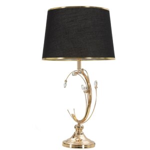 Lampe da tavolo Mauro Ferretti Bruxelles E27 Ø 36x65 cm nero oro
