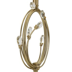 Lumino da tavolo Mauro Ferretti Versailles E27 Ø 36x60 cm bianco oro