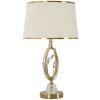 Lumino da tavolo Mauro Ferretti Versailles E27 Ø 36x60 cm bianco oro