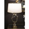 Lumino da tavolo Mauro Ferretti Versailles E27 Ø 36x60 cm bianco oro