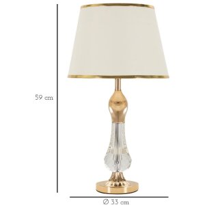 Mauro Ferretti lampada da tavolo Bratislava E27 Ø 33x59 cm oro