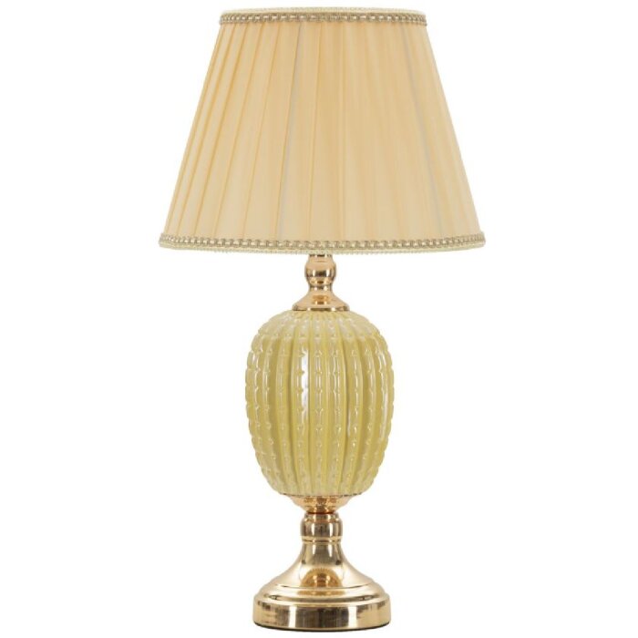 Lampe da tavolo Mauro Ferretti E27 Ø 30x55 cm oro panna