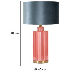 Lampada da tavolo Helenenturm Mauro Ferretti E27 Ø 40x70 cm rosso blu