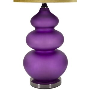 Lampada da tavolino Mauro Ferretti Milva violetto-gialla, tre luci E27 Ø 40x70 cm