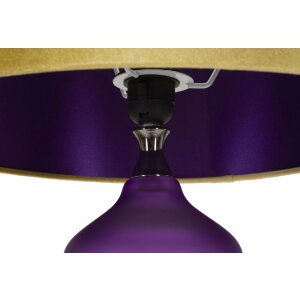 Lampada da tavolino Mauro Ferretti Milva violetto-gialla, tre luci E27 Ø 40x70 cm