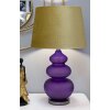 Lampada da tavolino Mauro Ferretti Milva violetto-gialla, tre luci E27 Ø 40x70 cm