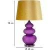 Lampada da tavolino Mauro Ferretti Milva violetto-gialla, tre luci E27 Ø 40x70 cm