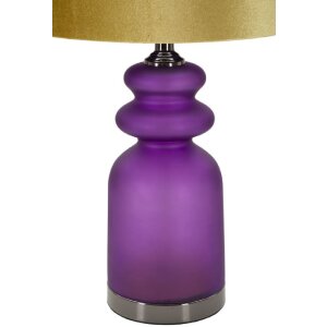 Lampada da tavolo Mauro Ferretti Milva Due E27 Æ 32,5x57,5 cm viola oro