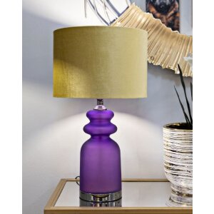 Lampada da tavolo Mauro Ferretti Milva Due E27 Æ 32,5x57,5 cm viola oro