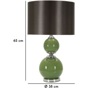 Mauro Ferretti lampada da tavolo Eva Two E27 Ø 38x65 cm verde nero