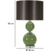 Mauro Ferretti lampada da tavolo Eva Two E27 Ø 38x65 cm verde nero
