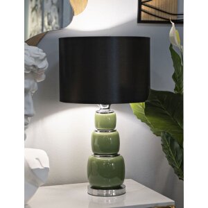 Lampe da tavola Eva di Mauro Ferretti - E27, diametro 32,5 x 55 cm, verde e nero