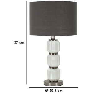 Mauro Ferretti lampada da tavolo Luminosa Tre E27 Diametro 32,5x57 cm bianco grigio