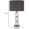 Mauro Ferretti lampada da tavolo Luminosa Tre E27 Diametro 32,5x57 cm bianco grigio