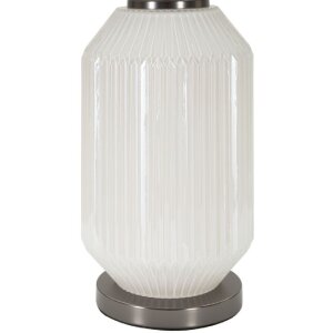 Lampo da tavolino Heiterkeit E27 Ø 37,5x65 cm bianco grigio