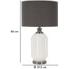 Lampo da tavolino Heiterkeit E27 Ø 37,5x65 cm bianco grigio