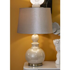 Lampada da tavolo Mauro Ferretti Torcia perla E27 Ø 37,5x61 cm perlata