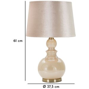 Lampada da tavolo Mauro Ferretti Torcia perla E27 Ø 37,5x61 cm perlata