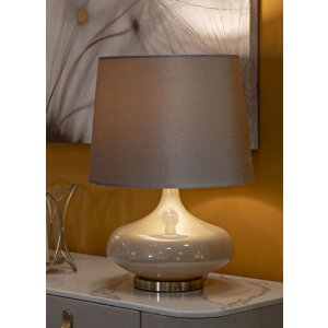 Lampada da tavolo Mauro Ferretti Perly Rotondo E27 ∅ 35x50,5 cm perlato