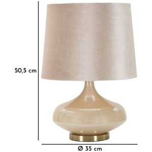 Lampada da tavolo Mauro Ferretti Perly Rotondo E27 ∅ 35x50,5 cm perlato