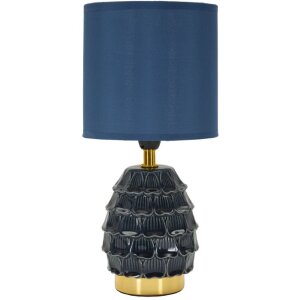 Lampada da comodino Mauro Ferretti Pigny E14 Ø 15x30,5 cm blu