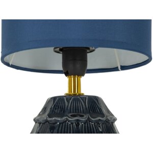 Lampada da comodino Mauro Ferretti Pigny E14 Ø 15x30,5 cm blu