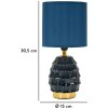 Lampada da comodino Mauro Ferretti Pigny E14 Ø 15x30,5 cm blu