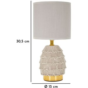 Lumino da notte Mauro Ferretti Pigny E14 Ø 15x30,5 cm color crema