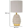 Lumino da notte Mauro Ferretti Pigny E14 Ø 15x30,5 cm color crema