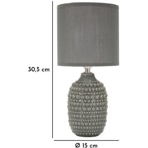 Lumino da comodino Mauro Ferretti Punti E14 Ø 15x30,5 cm grigio