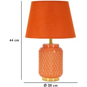 Lampada da tavolino Quadrato Mauro Ferretti E27 Ø 28x44 cm arancione