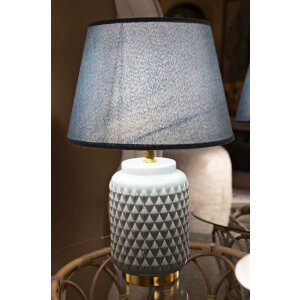 Lampada da tavolo quadrata Mauro Feretti E27 Æ 28x44 cm azzurro chiaro