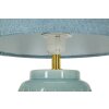 Lampada da tavolo quadrata Mauro Feretti E27 Æ 28x44 cm azzurro chiaro
